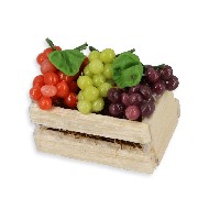 grapes in wood crate miniature 1:12