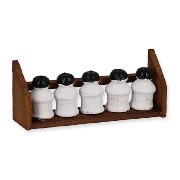 lotions + potions on rack miniature 1:12