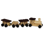 train natural wood miniature 1:12