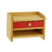 dresser with red drawer miniature 1:12