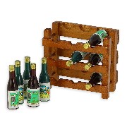 bottle stand w/9 bottles miniature 1:12