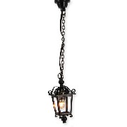 12v hanging lamp lantern black miniature 1:12