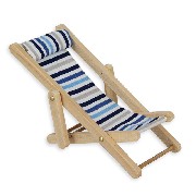 deck chair blue stripe fabrik miniature 1:12