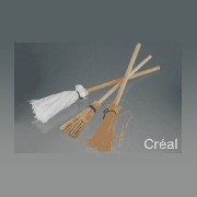 set 3 brooms miniature 1:12