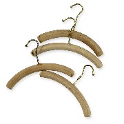 4 wooden hangers miniature 1:12