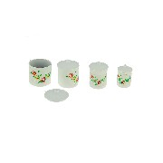4 cannister white miniature 1:12