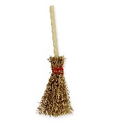 straw broom miniature 1:12