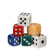 6 dices miniature 1:12