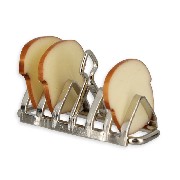 silver rack w/3 toasts miniature 1:12