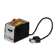 toaster w/cable miniature 1:12