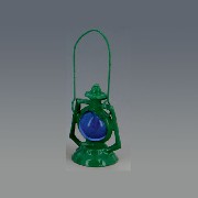 railroad lantern green miniature 1:12