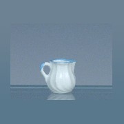milk pot blue miniature 1:12