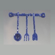 3 kitchen tools on rack blue miniature 1:12