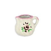 milk pot w/rose design miniature 1:12