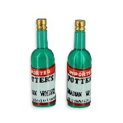 2 green bottles Miniature 1:12