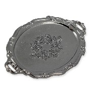 silver oval plate miniature 1:12