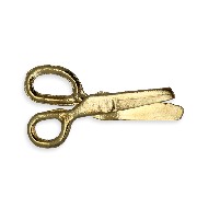 scissors gold Miniature 1:12