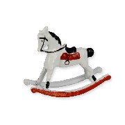 white riding horse miniature 1:12