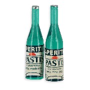 2 pastis bottles miniature 1:12