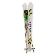 skis w/sticks (pair) miniature 1:12
