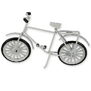 small bike white miniature 1:12