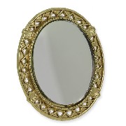 oval mirror antic miniature 1:12