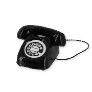 telephone black miniature 1:12
