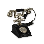 telephone classical black miniature 1:12