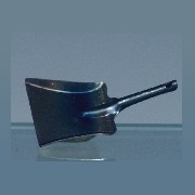 black metal shovel Miniature 1:12