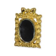 mirror w/brass frame miniature 1:12