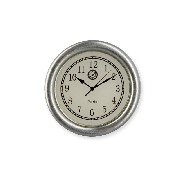 clock silver miniature 1:12