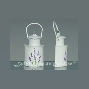 1/2 subject mug white/lavender miniature 1:12