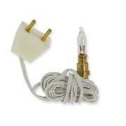 2 screw-base flame bulb and plug -12v miniature 1:12
