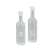 2 whitewine bottles miniature 1:12