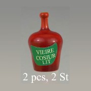 2 red bottles miniature 1:12