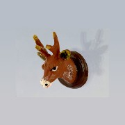 animal bust wall decor (6) miniature 1:12