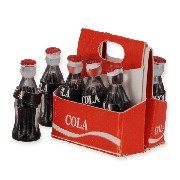 6 cola in paper basket miniature 1:12