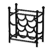 wine rack for 6 bolltes black miniature 1:12