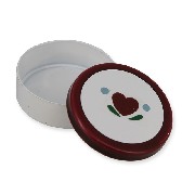 candy box with red heart decal /6 miniature 1:12
