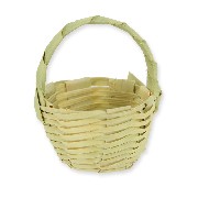 mini round basket 2cm miniature 1:12