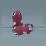pair of red shoes miniature 1:12