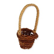 basket w/handle 4cm miniature 1:12