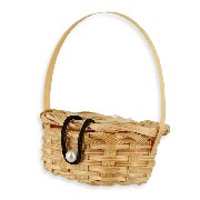 bamboo basket w/lid miniature 1:12