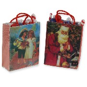 2 x'mas gift bags ass. miniature 1:12