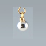 5 silver x'mas baubles miniature 1:12