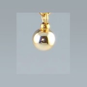 5 gold x'mas baubles miniature 1:12