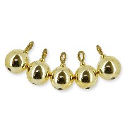 5 larg gold x'mas baubles miniature 1:12