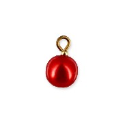 5 larg red x'mas baubles miniature 1:12