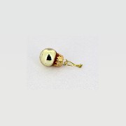 6 x'mas glass ball hanging gold miniature 1:12
