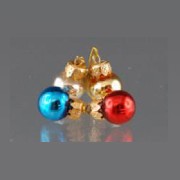 12 x'mas glass ball hanging ornament miniature 1:12